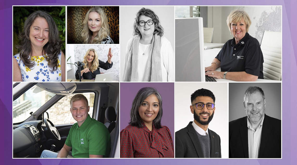 Professional headshot photography showing studio and location portraits in a range of business settings and styles